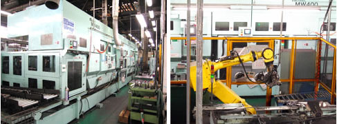 High-efficiency machining line